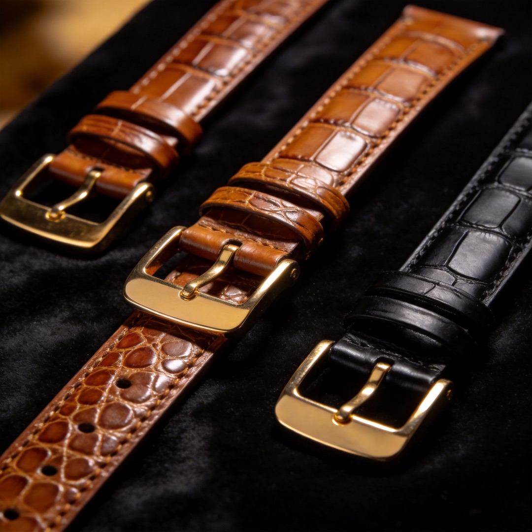 Alligator leather strap